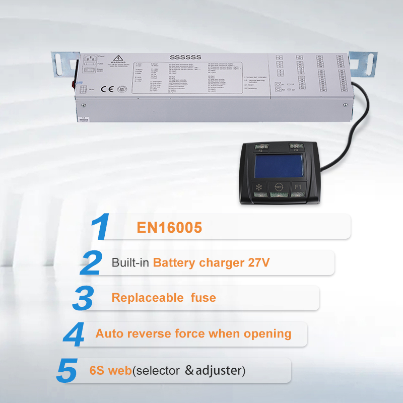 6S European standard meet EN16005 automatic sliding door operator powerful motor digital controller 